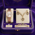 •GIRLS STEEL CHAIN WATCH; •MASTER LOCK&nbsp; •WITH STONE EARRINGS&nbsp; •STONES LOCKET CHAIN&nbsp; •STONE BRASLET&nbsp; •STONE RING&nbsp;&nbsp; •PREMIUM QUALITY ••WITH JEWELRY GIFT Box