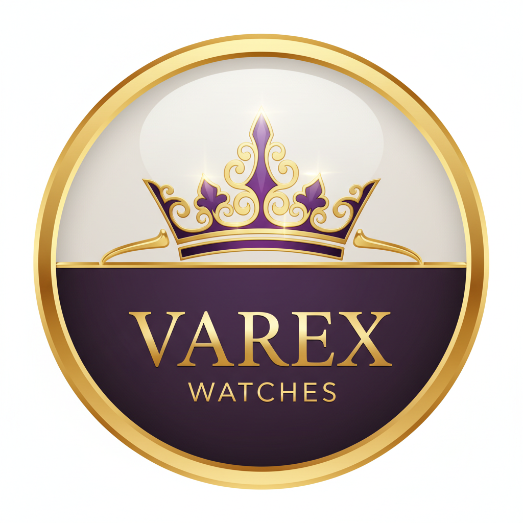 bran-icon-bgair-text-ky-bna-do-goldan-or-prpal-color-and-haf-white-color-ho - Varex Watches
